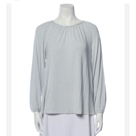 LAKE Pajamas Other - LAKE Pajamas Pima Long Sleeve Top Womens L Blue Striped Modal Lounge Sleepwear